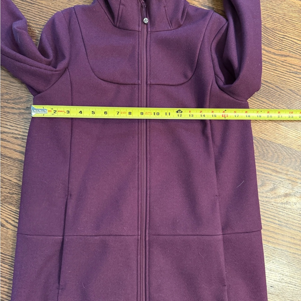 Lululemon Athletica Purple Trench Coat with High Collar - Picture 14 of 14